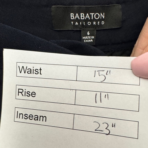 Babaton Cropped Wool Blend Pants Navy - Picture 8 of 8